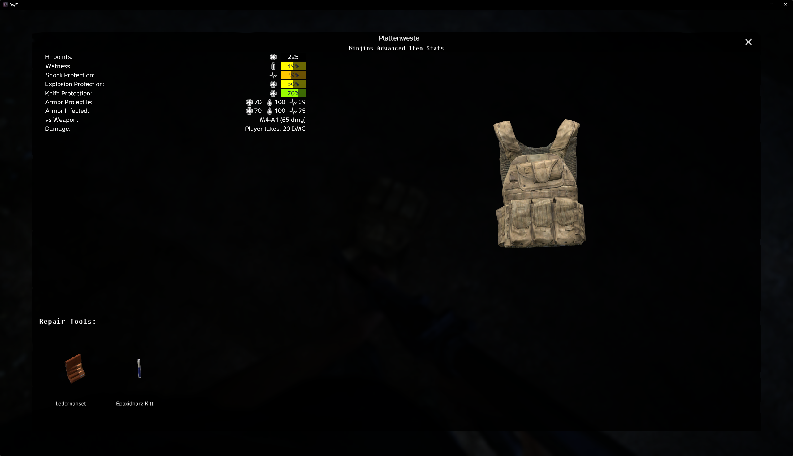 Advanced Stats Menu - Armor