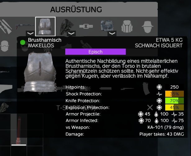 Armor Stats Example